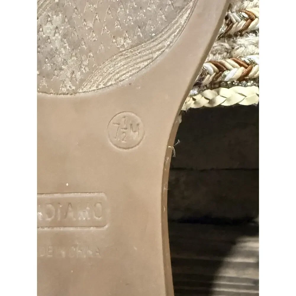 Women’s Andiamo Flat Slides Boho Hemp Braid Size 7.5 M. - Picture 3 of 8